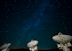 Milky Way over the CARMA installation, Big Pine, California
